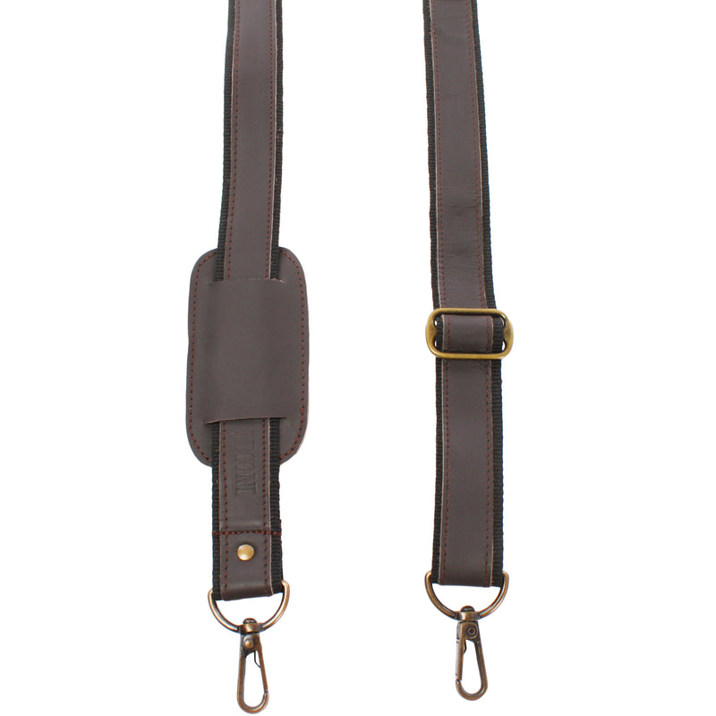 Leconi Trageriemen Leder dunkelbraun 115cm LEC-R1 Riesige Rabatte
