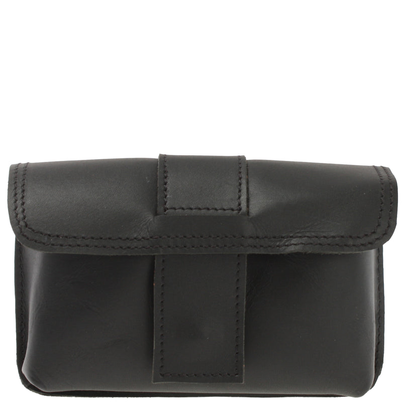 Leconi große Gürteltasche Bauchtasche Hüfttasche Damen Herren Rindsleder schwarz LE9030 50% Rabatt mit kostenlosem Versand