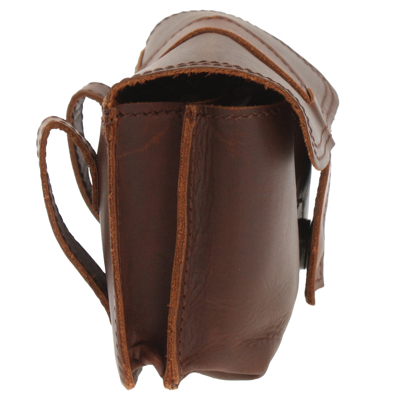 Leconi große Gürteltasche Bauchtasche Hüfttasche Damen Herren Rindsleder braun LE9030 Clearance-Verkauf