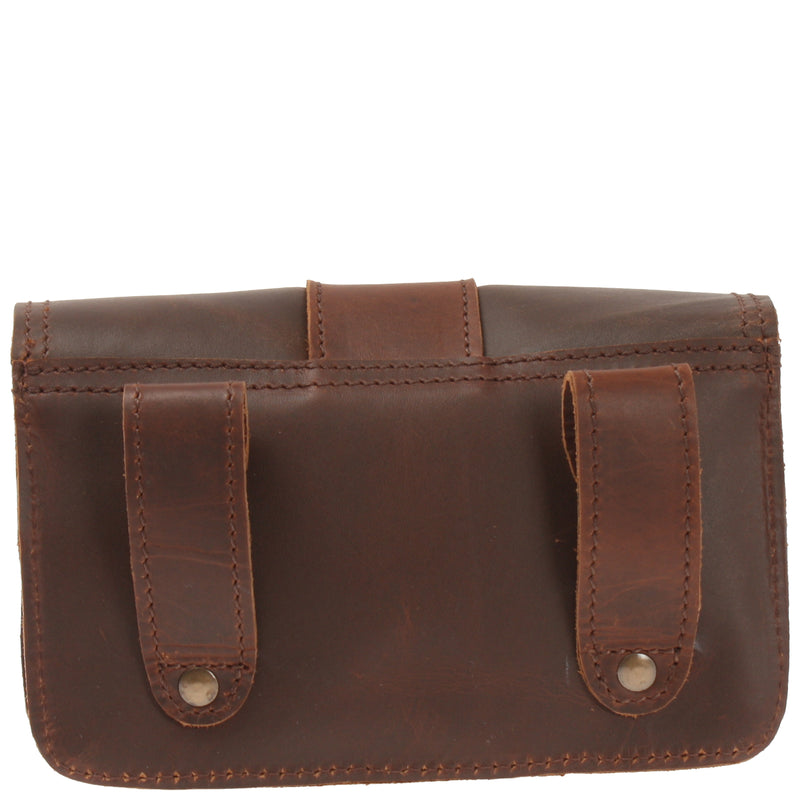 Leconi große Gürteltasche Bauchtasche Hüfttasche Damen Herren Rindsleder braun LE9030 Clearance-Verkauf