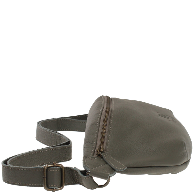 Leconi große Bauchtasche Umhängetasche Crossbody Ledertasche Leder oliv LE3088 Angebote