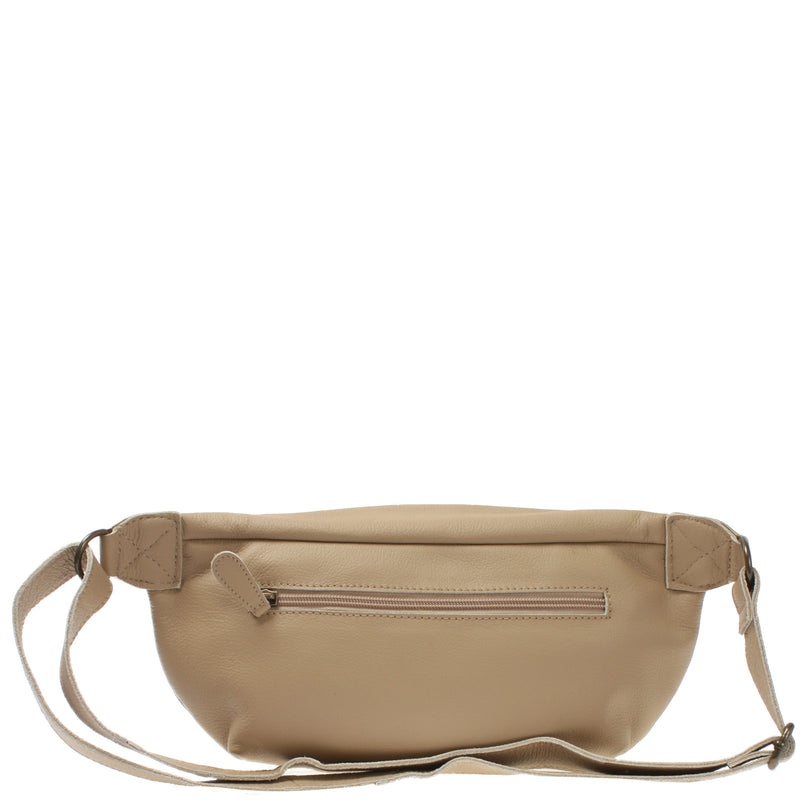 Leconi große Bauchtasche Umhängetasche Crossbody Ledertasche Leder sand LE3088 Hotsell