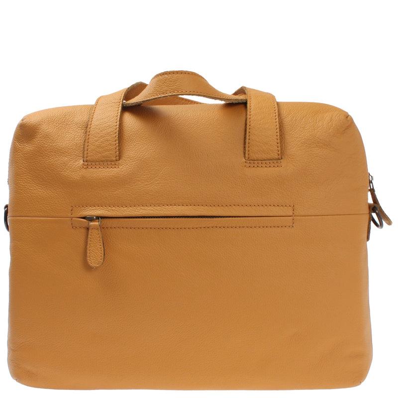 Leconi Schultertasche Henkeltasche Shopper DIN A4 Handtasche Damen Leder senf LE0059 Kostenloser Versand