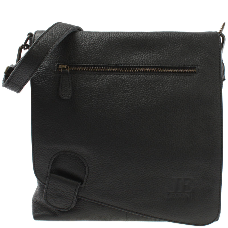 Leconi Umhängetasche Ledertasche Damen Schultertasche Leder schwarz LE3073