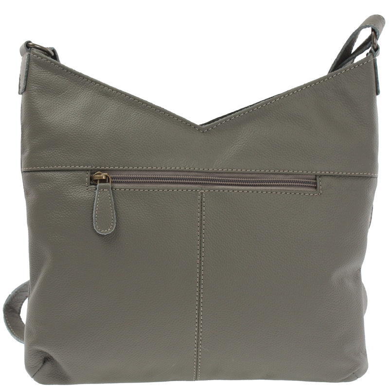 Leconi Damentasche Umhängetasche Handtasche Leder oliv LE0065 Sonderangebot