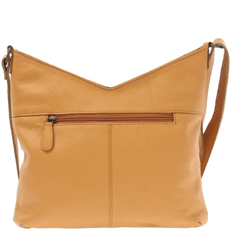 Leconi Damentasche Umhängetasche Handtasche Leder senf LE0065 Rabatt
