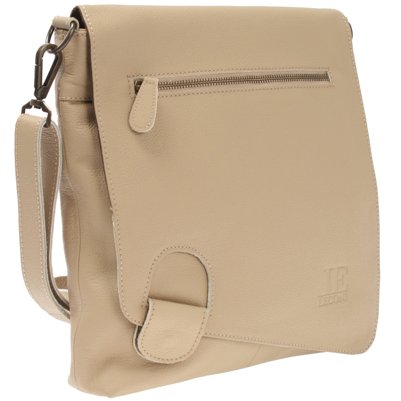 Leconi Umhängetasche Ledertasche Damen Schultertasche Leder sand LE3073 Begrenztes Angebot