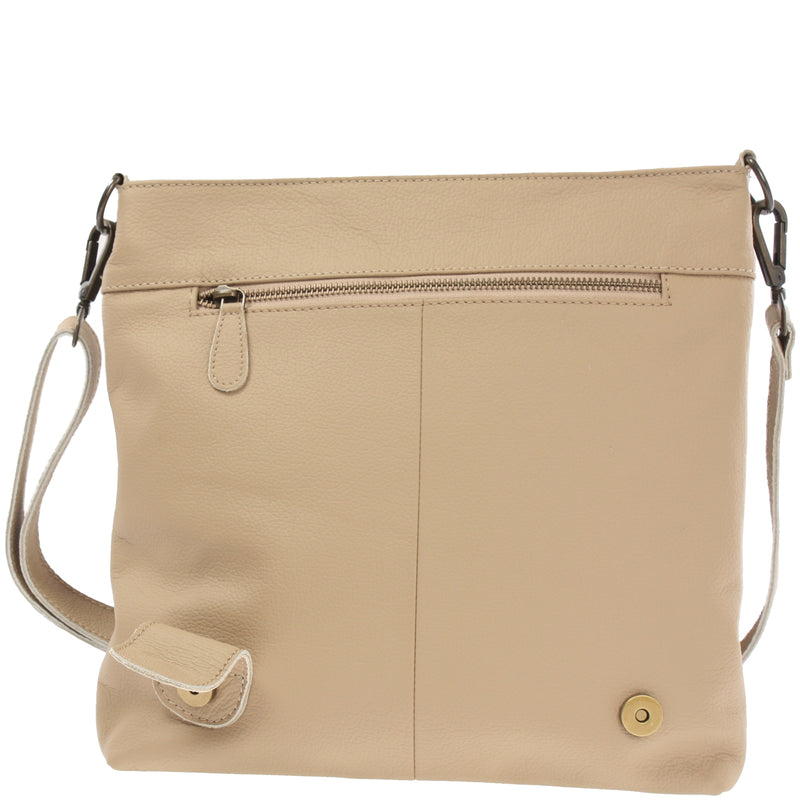 Leconi Umhängetasche Ledertasche Damen Schultertasche Leder sand LE3073 Begrenztes Angebot