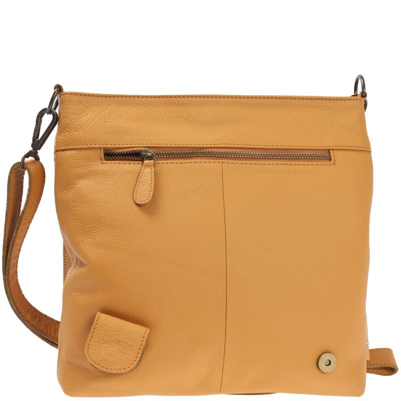 Leconi Umhängetasche Ledertasche Damen Schultertasche Leder senf LE3073 Online Shopping