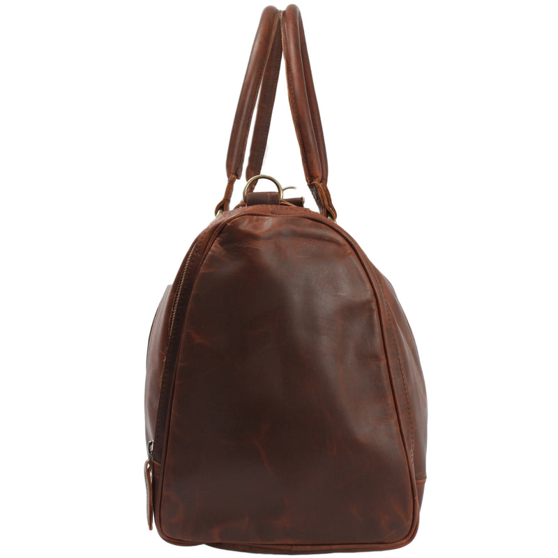 Leconi Reisetasche Weekender Sporttasche Damen Herren Leder braun LE2017 Jubiläumsangebot