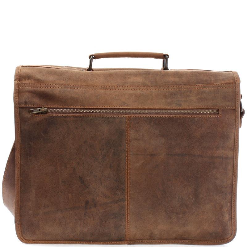 Leconi große Aktentasche Lehrertasche Businesstasche Leder vintage braun LE3030 Online Outlet