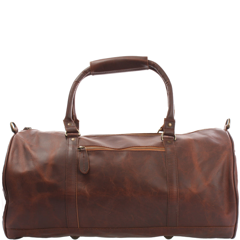 Leconi Weekender Reisetasche Sporttasche vintage Leder braun LE2004 Große Rabatte