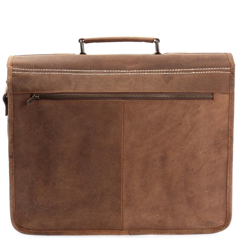 Leconi große Aktentasche Lehrertasche DIN A4 Leder braun LE3030 Saisonale Angebote
