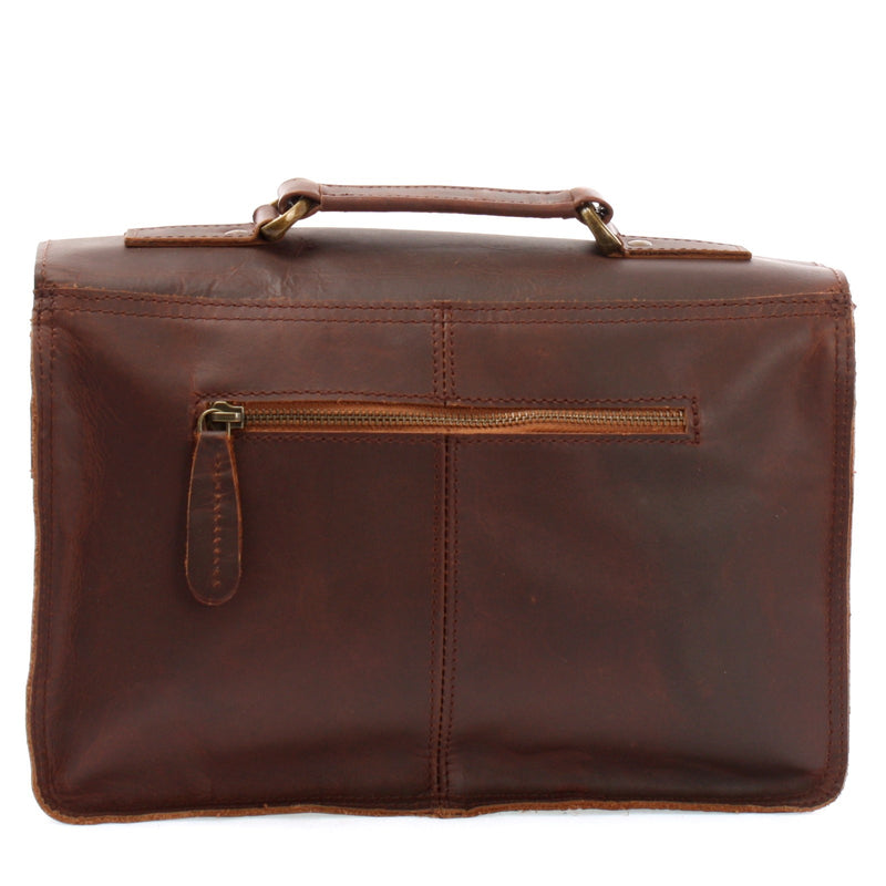 Leconi kleine Umhängetasche Schultertasche Damen Herren Leder braun LE3023 Bis zu 50% Rabatt