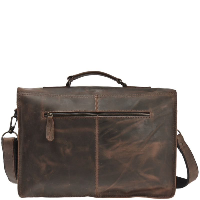 Leconi Aktentasche Businesstasche Messenger Bag Vintage Leder schlamm LE3008 Bis zu 65% Rabatt