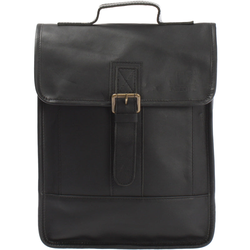 Leconi Freizeitrucksack Lederrucksack Cityrucksack Leder schwarz LE1030 Nur für heute