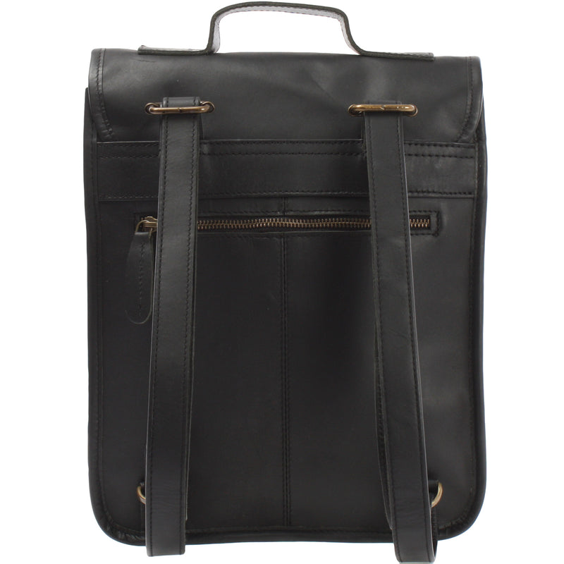 Leconi Freizeitrucksack Lederrucksack Cityrucksack Leder schwarz LE1030 Nur für heute