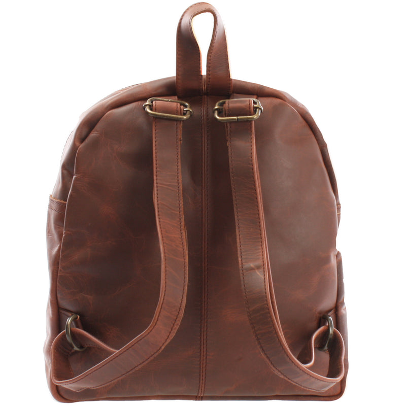 Leconi kleiner Rucksack Freizeitrucksack Lederrucksack Leder braun LE1011 Vierteljährliche Förderung