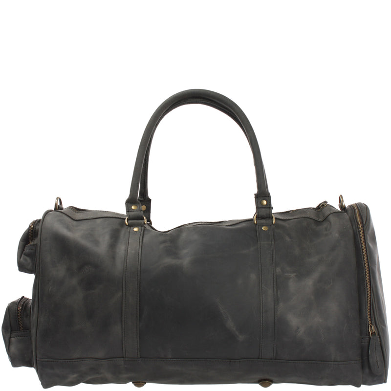 Leconi Reisetasche Weekender Sporttasche Ledertasche Damen Herren Leder grau LE2017 Riesige Rabatte