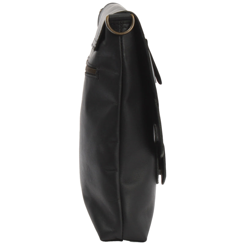 Leconi Umhängetasche Ledertasche Schultertasche Leder schwarz LE3027 50% Rabatt für begrenzte Zeit