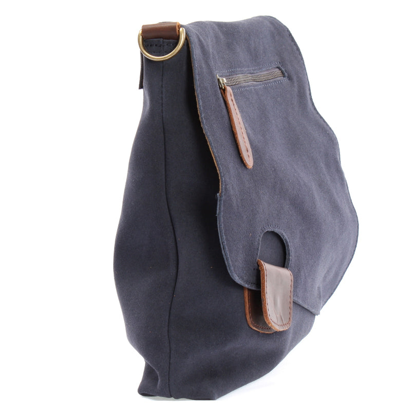 Leconi Umhängetasche Damentasche Wildleder Leder indigo blau LE3027 2025