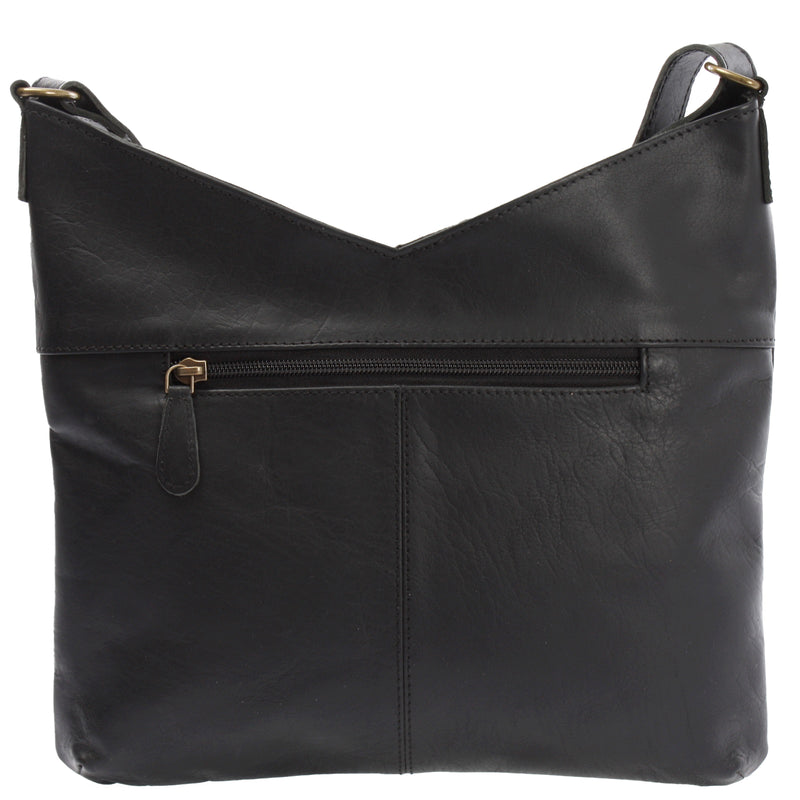 Leconi Damentasche Umhängetasche Handtasche Leder schwarz LE0065 Outlet