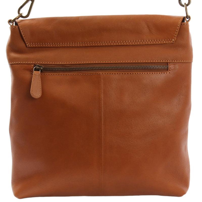 Leconi Umhängetasche Ledertasche Schultertasche Leder cognac LE3073 Günstiger Verkauf