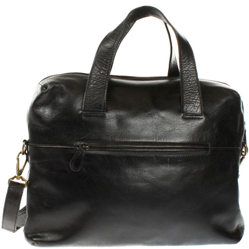 Leconi Schultertasche Henkeltasche Shopper Handtasche Damen Leder schwarz LE0059 Kostenloser Versand
