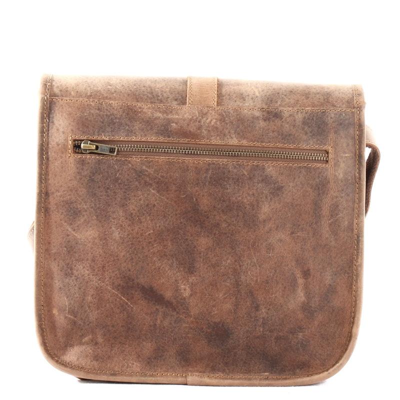 Leconi Umhängetasche Schultertasche Freizeittasche Büffelleder vintage braun LE3062 Fabrik Onlineshop
