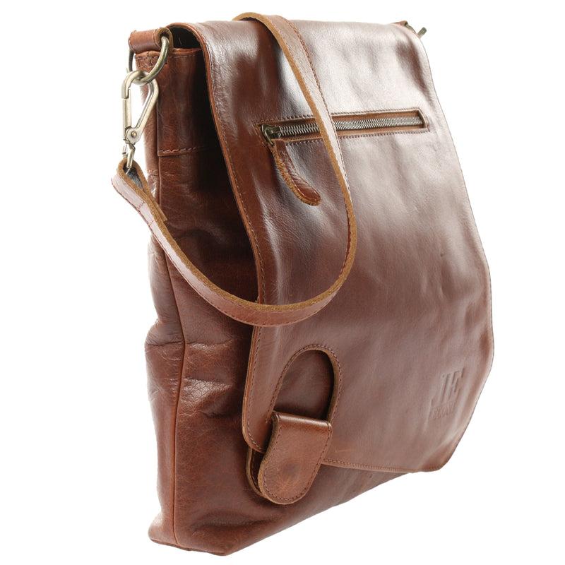 Leconi Umhängetasche Ledertasche Damen Schultertasche Leder braun LE3073 Günstig kaufen