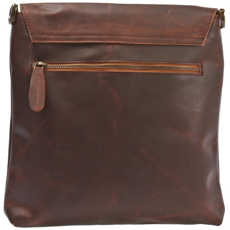 Leconi Umhängetasche Ledertasche Schultertasche Leder braun LE3027 Großer Ausverkauf
