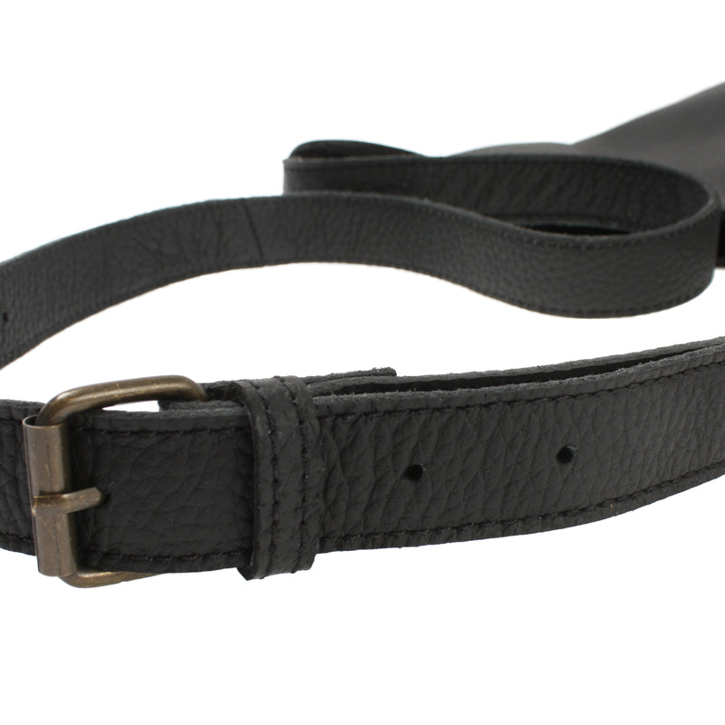 Leconi mittlere Umhängetasche Schultertasche Beuteltasche Damentasche Leder schwarz LE0072 Flash Sale