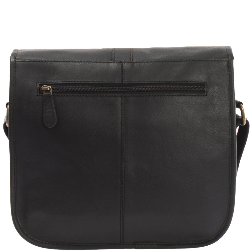 Leconi Umhängetasche Schultertasche Freizeittasche Büffelleder schwarz LE3085 Begrenztes Angebot