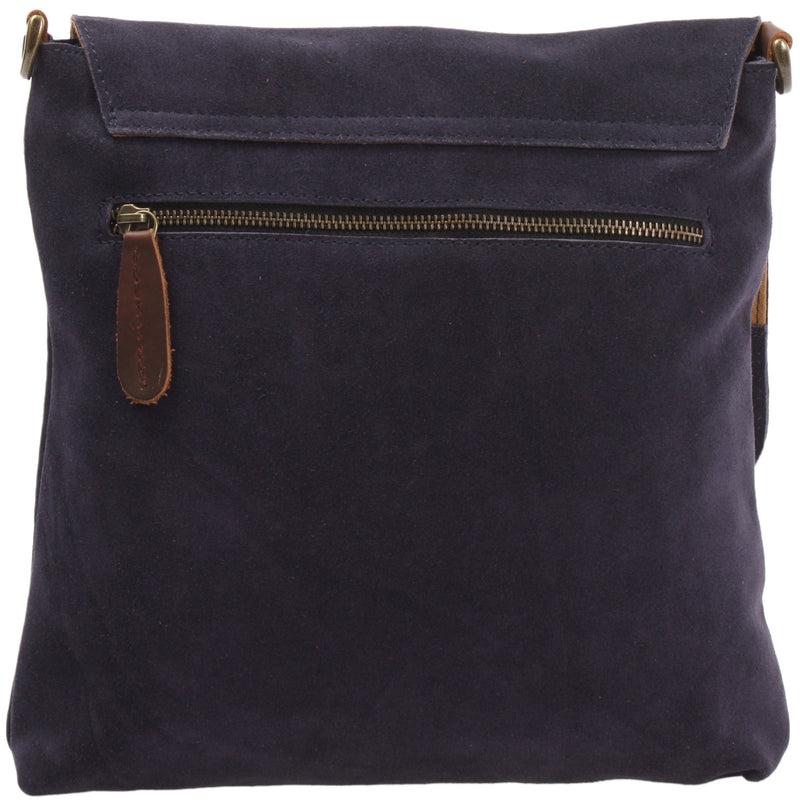 Leconi Umhängetasche Ledertasche Damen Schultertasche Wildleder navy LE3027 Online Shopping