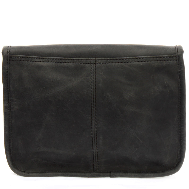 Leconi kleine Damentasche Umhängetasche Leder grau LE3041 Black Friday