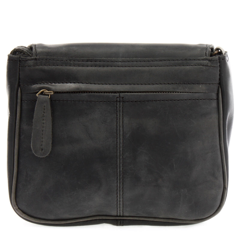 Leconi kleine Damentasche Umhängetasche Ledertasche Leder grau LE3047 Weihnachtsangebot
