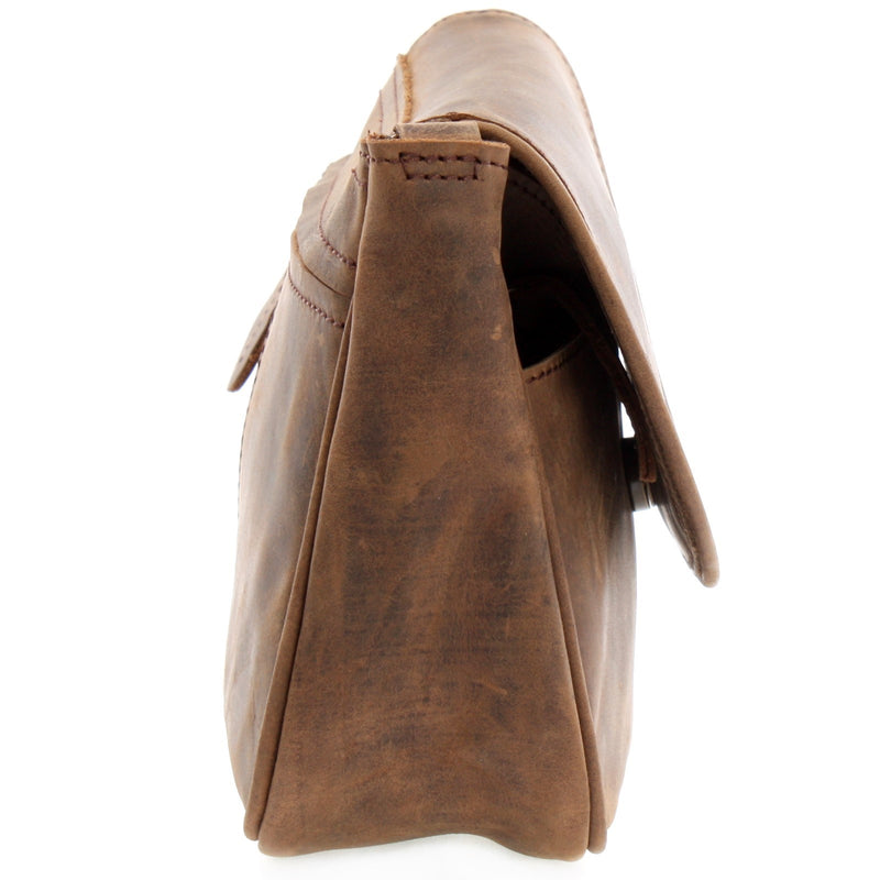 Leconi kleine Umhängetasche Damentasche Leder schlamm LE3047 Osterangebot