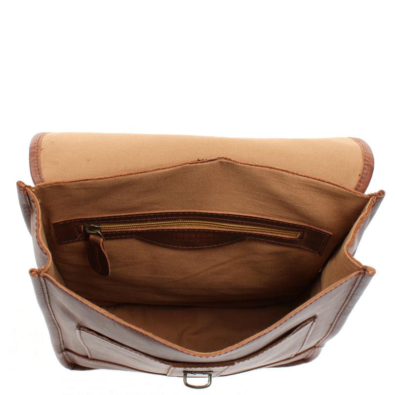 Leconi Freizeitrucksack Lederrucksack Cityrucksack Leder braun LE1030 Online Outlet