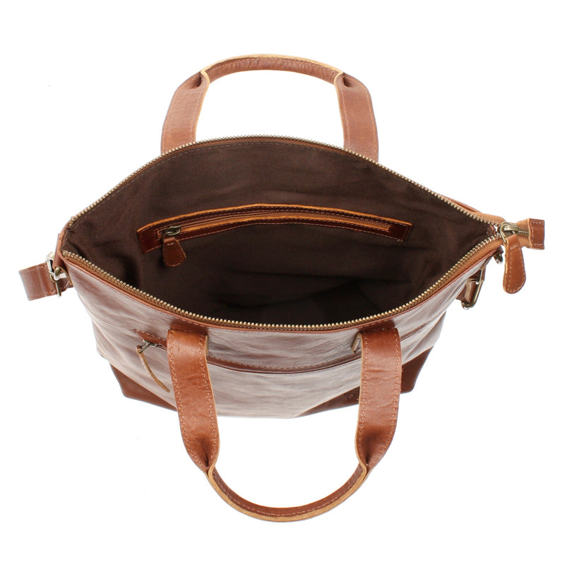 Leconi Damentasche Umhängetasche Henkeltasche Leder braun LE0068 Saisonale Angebote
