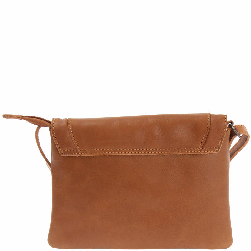 Leconi kleine Umhängetasche Ledertasche Damentasche Schultertasche Leder cognac LE3078 Riesige Ersparnisse