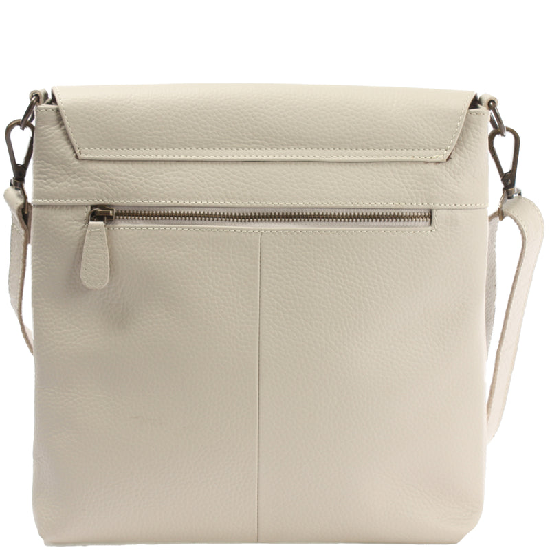 Leconi Umhängetasche Ledertasche Damen Schultertasche Leder beige LE3073 Kostenlose Rückgabe