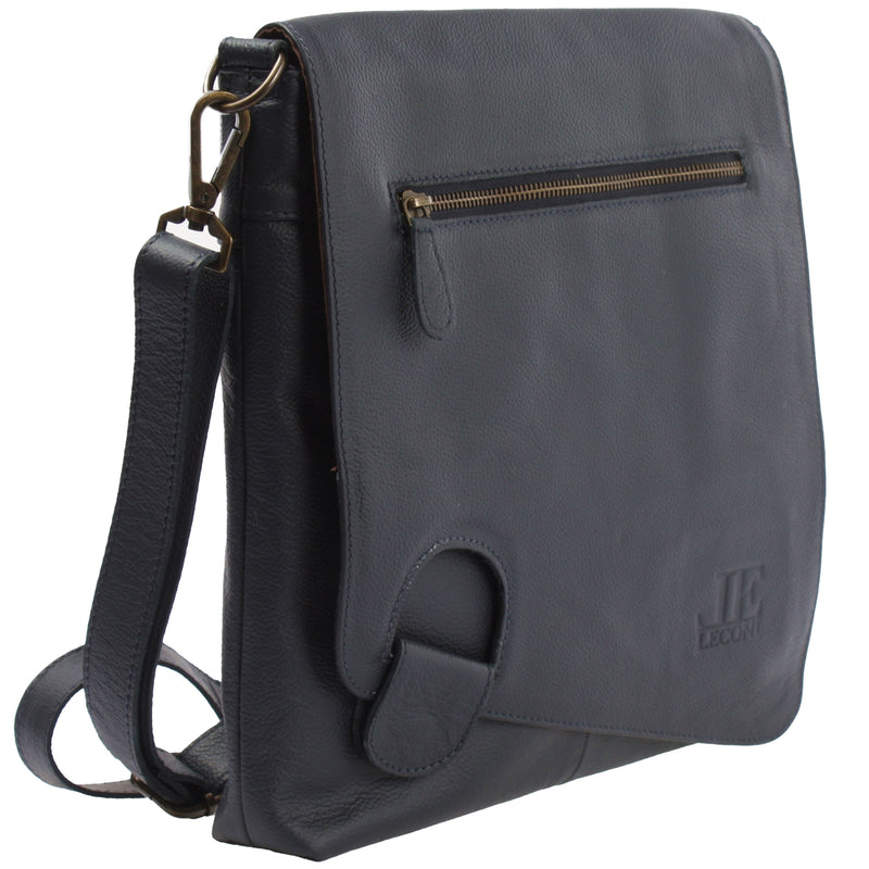 Leconi Umhängetasche Ledertasche Damen Schultertasche Leder navy LE3073 Begrenzte Freigabe