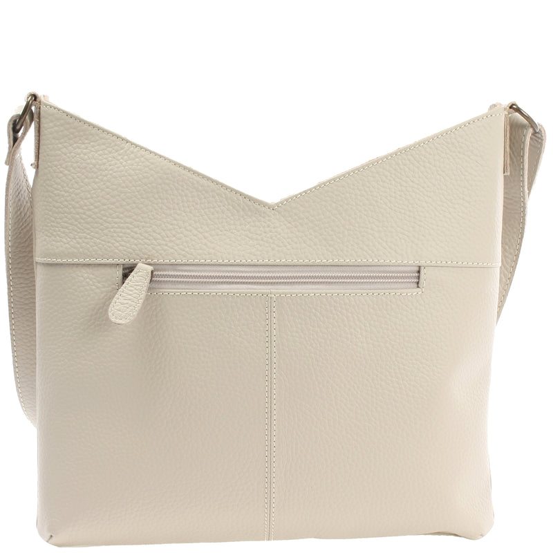 Leconi Damentasche Umhängetasche Handtasche Leder beige LE0065 Letzte 3 Tage