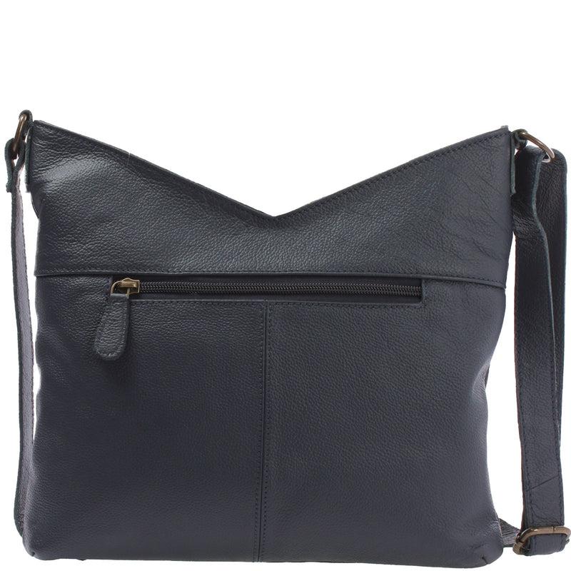 Leconi Damentasche Umhängetasche Handtasche Leder navy LE0065 Neueste Stile