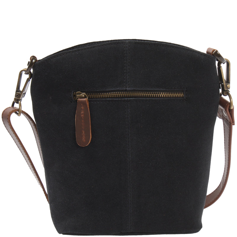 Leconi kleine Umhängetasche Schultertasche Freizeittasche Wildleder anthrazit LE3049 Zeitbegrenzte Promotion