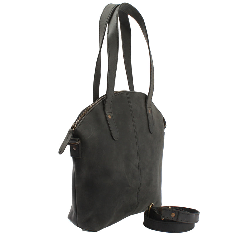Leconi Shopper Schultertasche Damen Handtasche Ledertasche Henkeltasche Leder grau LE0060 Bis zu 50% Rabatt