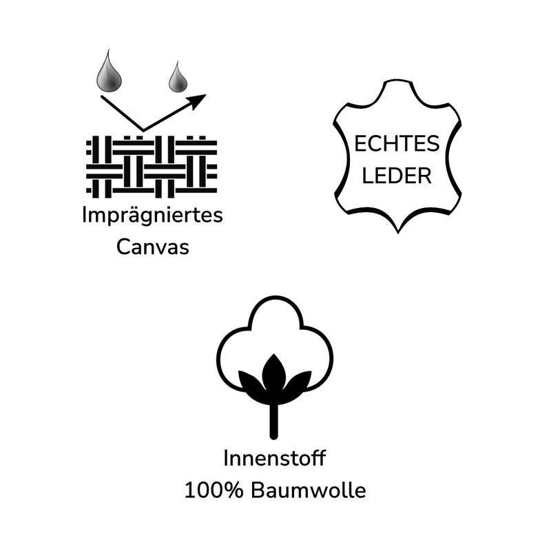 Leconi Aktentasche Handgepäck Trolleytasche Canvas Leder schwarz LE3066 Bis zu 60% Rabatt