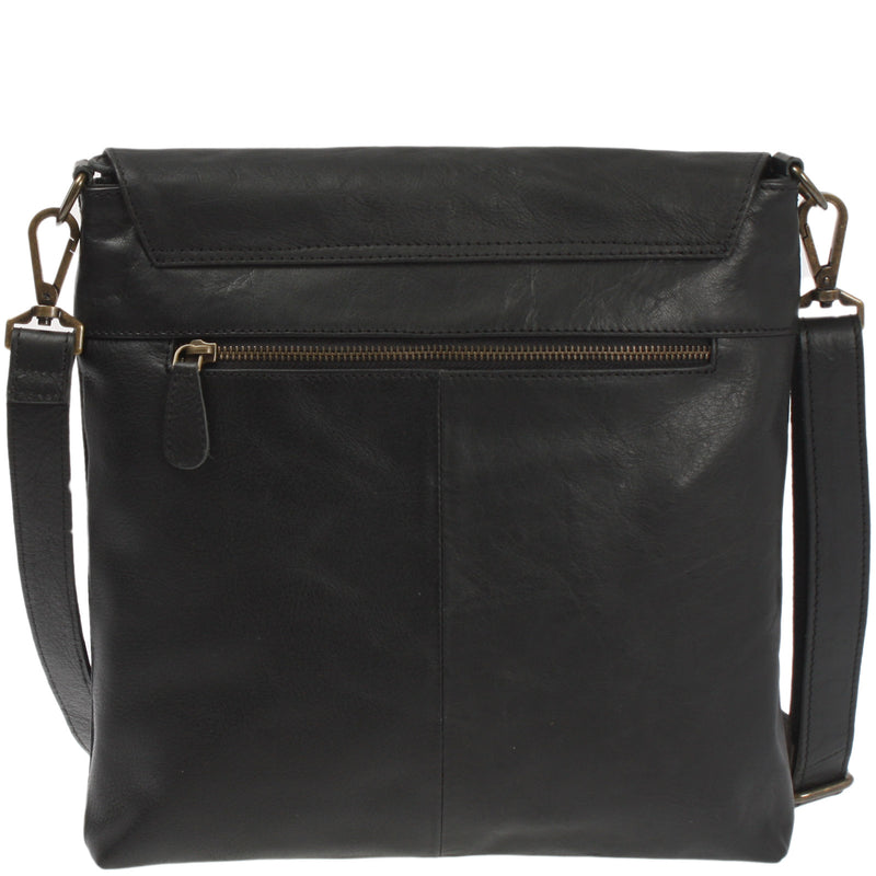 Leconi Umhängetasche Ledertasche Damen Schultertasche Leder schwarz LE3073 Nur für heute