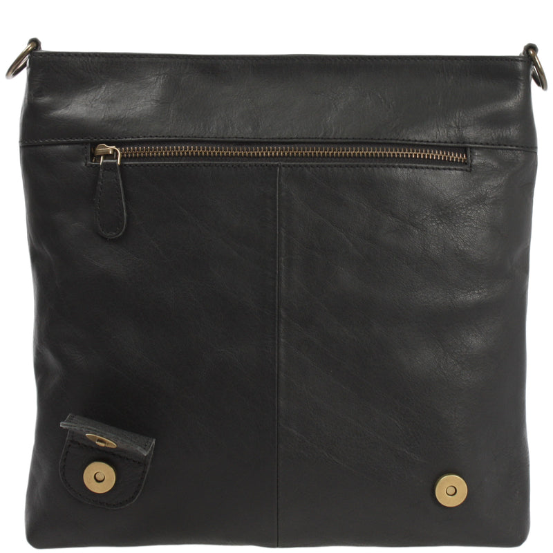 Leconi Umhängetasche Ledertasche Damen Schultertasche Leder schwarz LE3073 Nur für heute