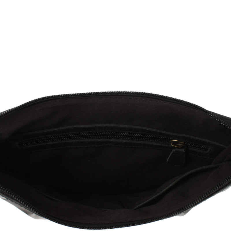 Leconi kleine Umhängetasche Damentasche Leder dunkelgrau LE0070 Discount Store für neue Produkte